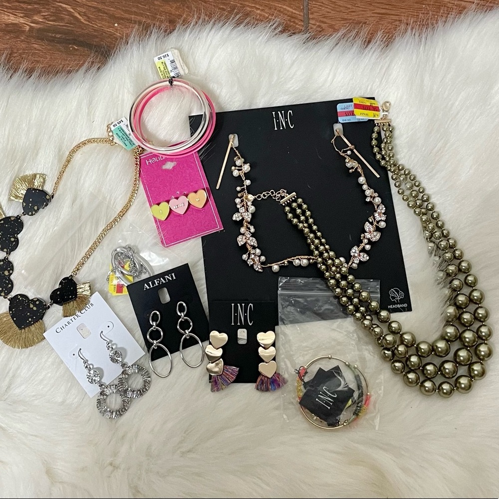 COPY - NEW Lot of 10 jewelry macys earrings necklace bracelets etc